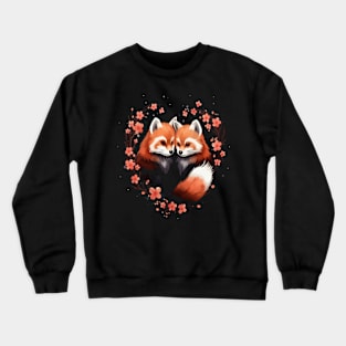 Red Panda Couple Valentine Crewneck Sweatshirt